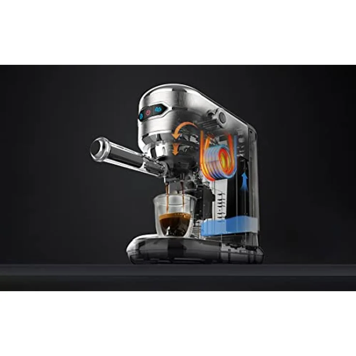 HiBREW Cob coffeemaker H11  1450 W, Siebträgermaschine, Silber – Bild 3