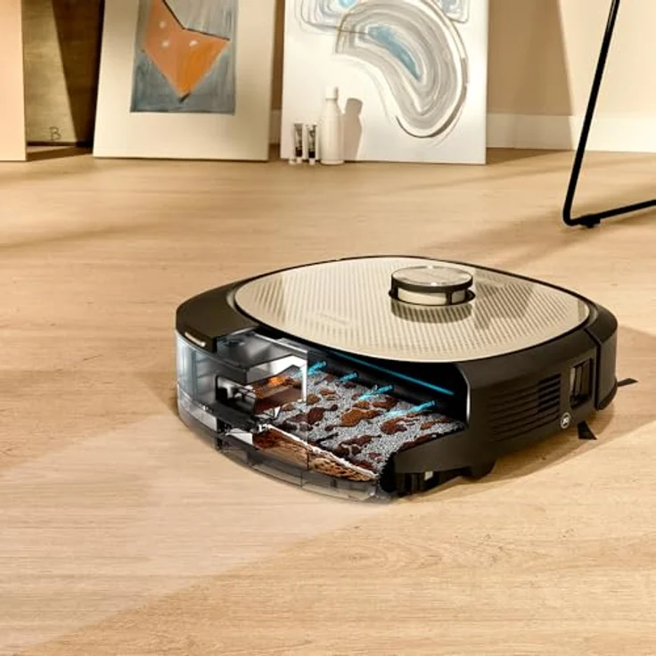 Cecotec Conga Z100 Saugroboter mit Wischfunktion, 20.000 Pa Saugkraft, KI mit LaserEye, AquaCycle Wischsystem, Selbstentleerung 3L – Bild 3