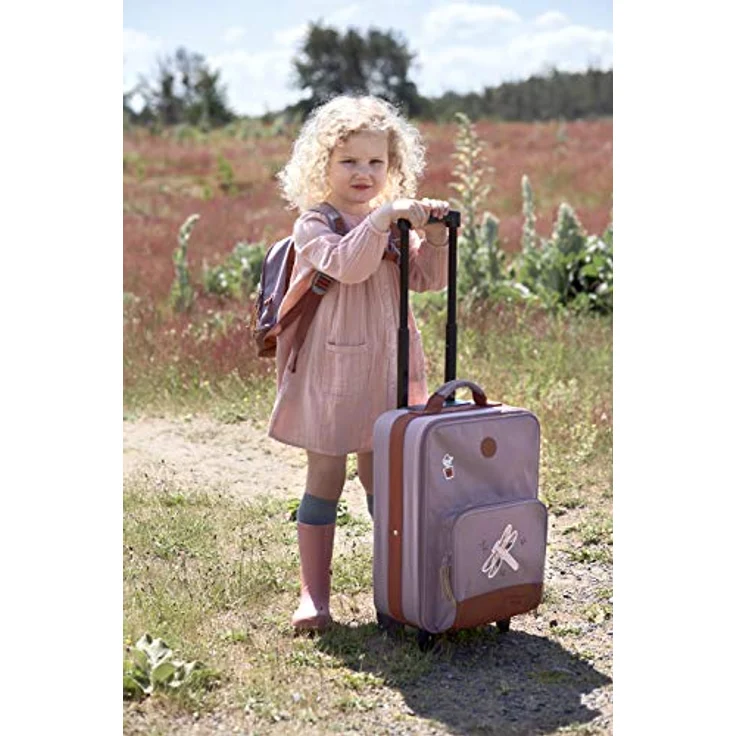 LÄSSIG Kinderkoffer Trolley Reisekoffer mit Teleskopstange und Rollen für Kinder Handgepäck/Trolley Adventure Dragonfly – Bild 3