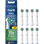 Oral-B Pro CrossAction Aufsteckbürsten für elektrische Zahnbürste, 8 Stück, überlegene Zahnreinigung mit innovativen X-förmigen Borsten, Original Oral-B Zahnbürstenaufsatz, Made in Germany