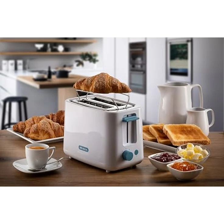 Ariete 0157W Breakfast 2-Schlitz-Toaster mit Zangen weiß, 760 Watt - 7 fein abgestimmte Röststufen, Breite Röstschlitze, Stopp-Taste – Bild 5