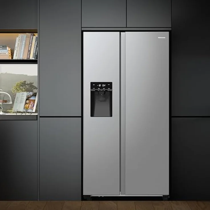 Hisense RS5P535NTCE Side-By-Side Kühl-Gefrier-Kombination, 376 l Kühlteil, 190 l Gefrierteil, Wasser-/Eisspender, Total NoFrost, Multi AirFlow, FastFreeze, silber – Bild 17