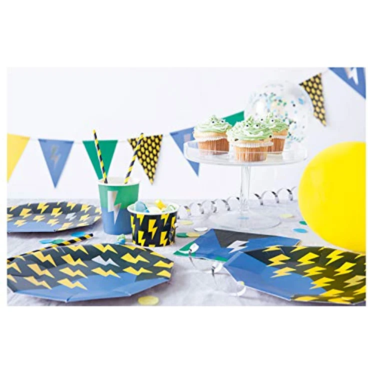 folia 45303 - Party - Box Boys, 42 Teile (für ca. 6 Personen), schöne Tischausstattung für Geburtstage, Feste und vielen weiteren Anlässen – Bild 2