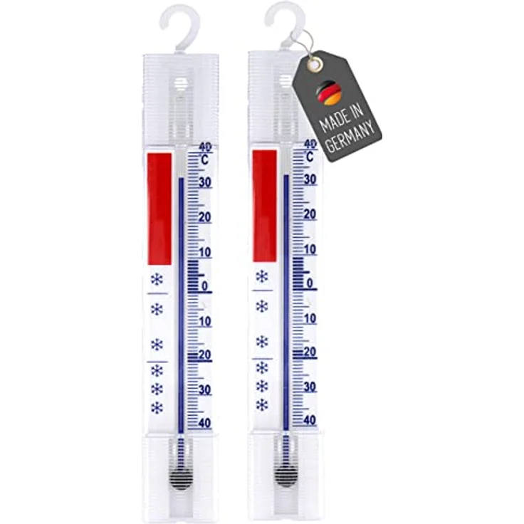 Lantelme 2 Stück Kühlschrankthermometer Set mit Haken auch für Kühlgeräte wie Gefrierschrank und Kühltruhe Analog Kühlschrank Thermometer 3292 – Bild 1