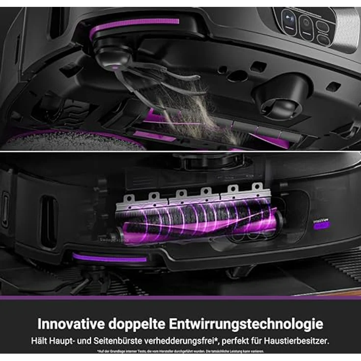EUREKA J15 Max Ultra Roboterstaubsauger, 22000 Pa Saugleistung, Selbstreinigung mit heißem Wasser, Akku 6400 mAh, Allroad-Technologie, IntelliView AI 2.0 – Bild 4