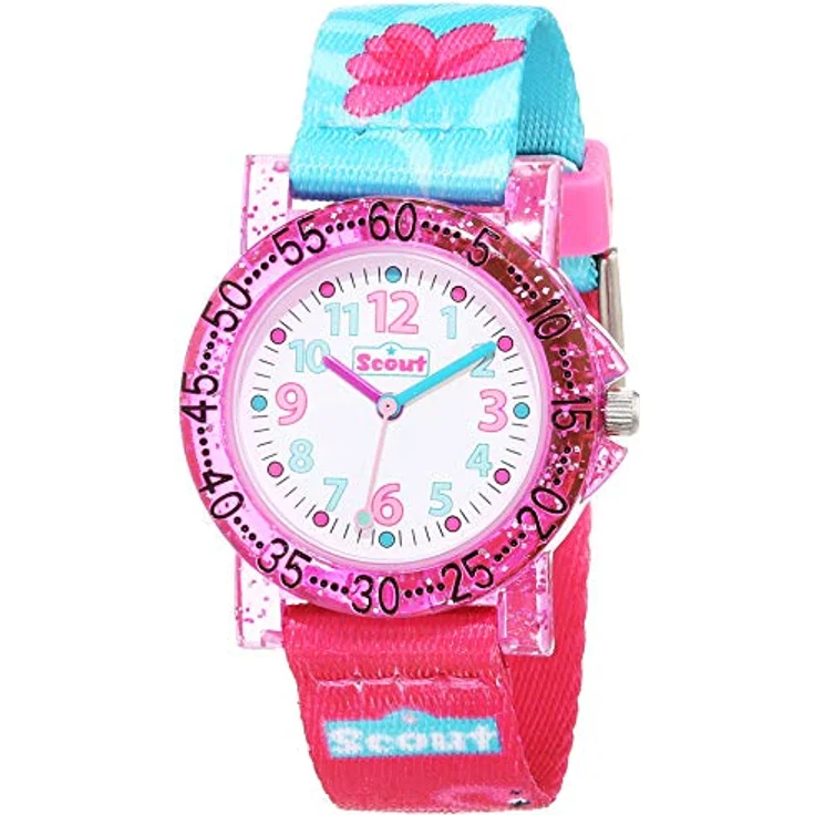 SCOUT Mädchen Quarz Armbanduhr mit Textilband - Wasserdicht 5 ATM, Edelstahlboden – Bild 1