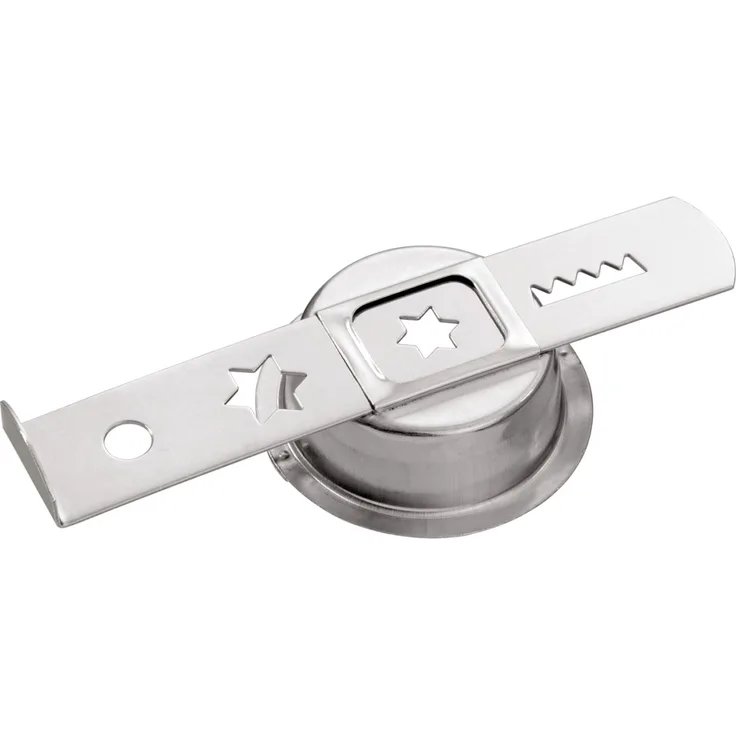 Bartscher Spritzgebäckvorsatz für KitchenAid 5KSM7591X, 5KSM7990XEWH und 5KPM5EWH, 4 verschiedene Gebäckformen, Aluminium, silber