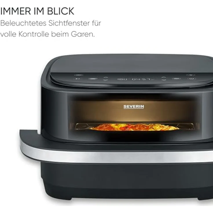 Severin Heißluft-Fritteuse, 4 l Fassungsvermögen, 2100.00 W, bis 230° C, spezielle Pizzaprogramme – Bild 7