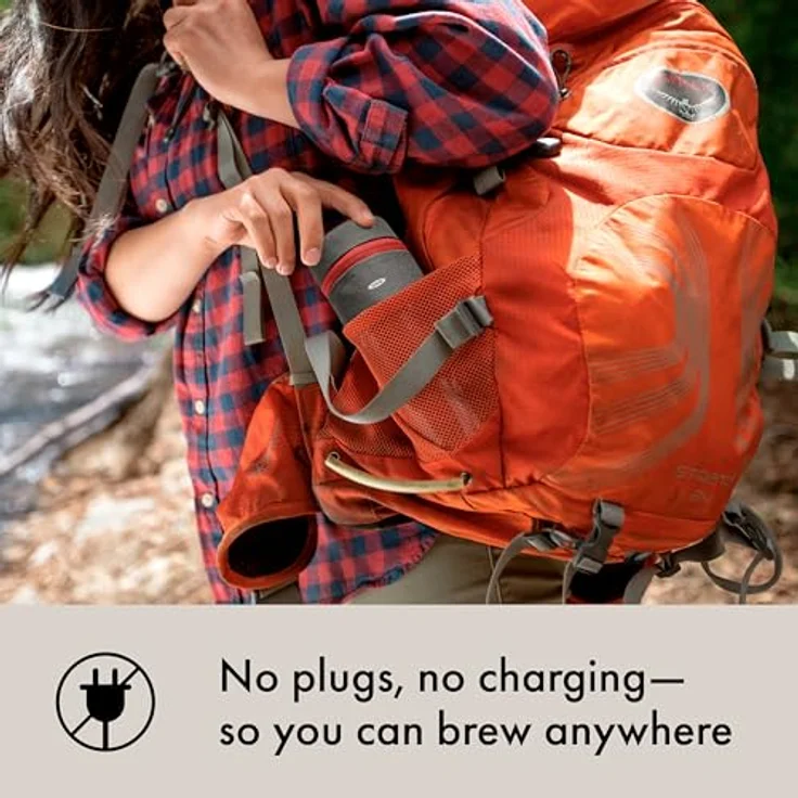 OXO Outdoor Rapid Brewer, tragbarer Kaffeebereiter mit Edelstahlfilter und Reisetasche, brüht in 5 Minuten heiß oder kalt – Bild 3