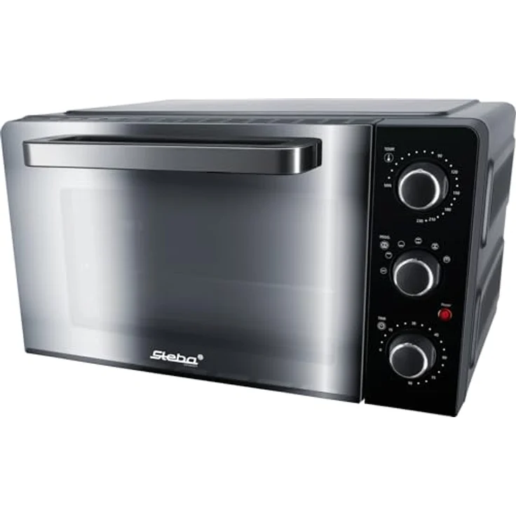 Steba Grillbackofen KB 224 mit PFAS-freiem Innenraum, ca. 24 Liter, 3 Einschubebenen, emailliertes Backblech, Grillrost, Drehspieß, Doppel-Glastür – Bild 1