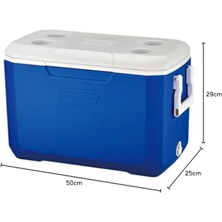 Coleman Kühlbox 48Qt Poly-Lite, 45 Liter Hochleistungskühlbox, kühlt bis zu 3 Tage, mit UV Schutz, Thermobox mit 45L Fassungsvermögen, mobile passiv Eisbox – Bild 9