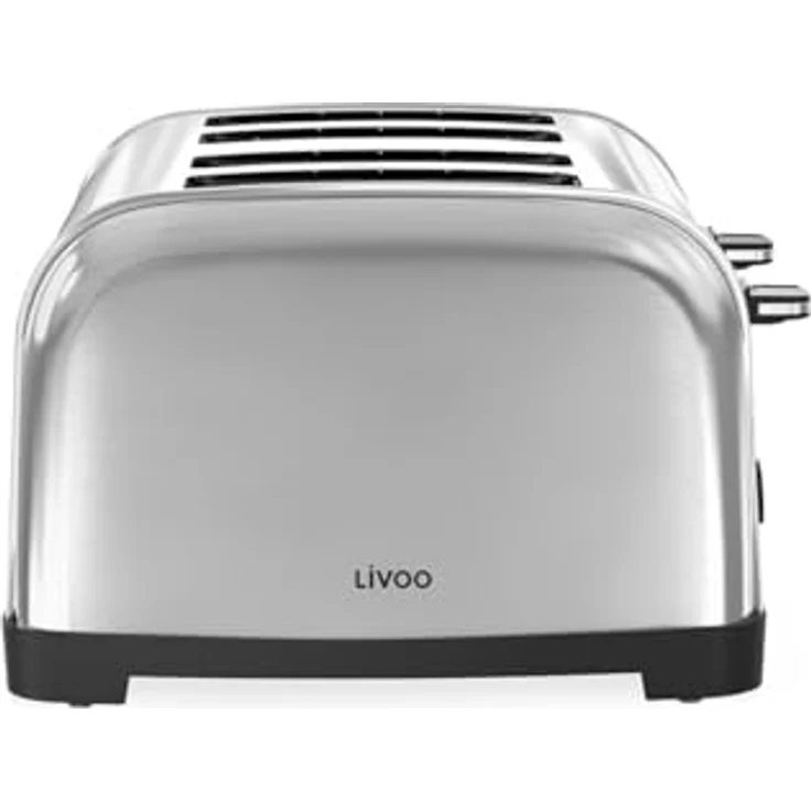 Livoo DOD197, 4-Schlitz-Toaster mit 1500-1700 W Leistung, Edelstahlgehäuse, 7 Temperaturstufen, automatischer Auswurf – Bild 3