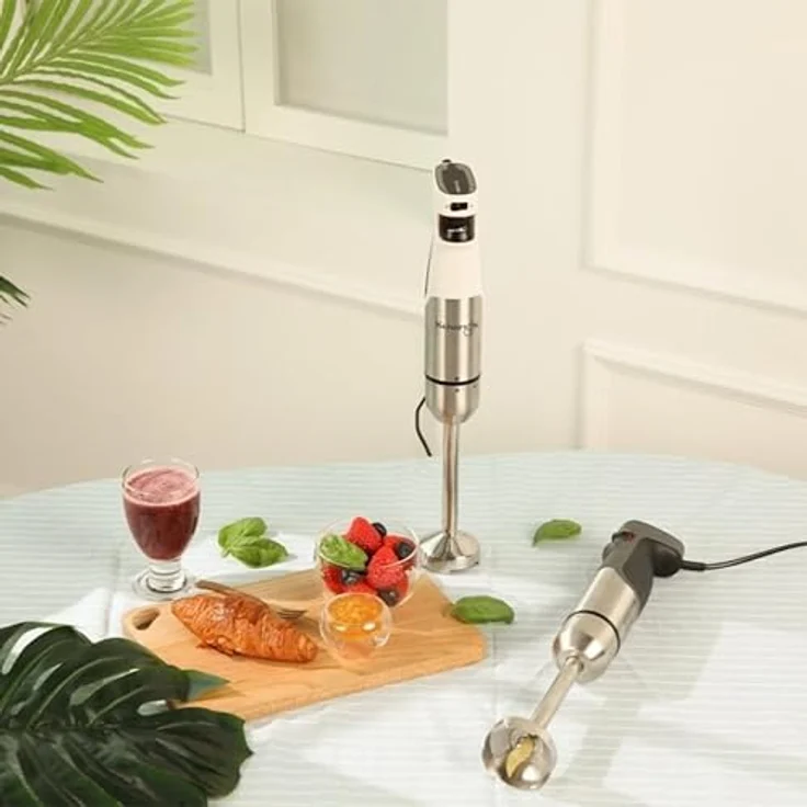 Kuvings Mixpro1000, Stabmixer mit 1.000-Watt-Motor, titanbeschichteter Klinge und stufenloser Geschwindigkeitsregelung, schwarz – Bild 3
