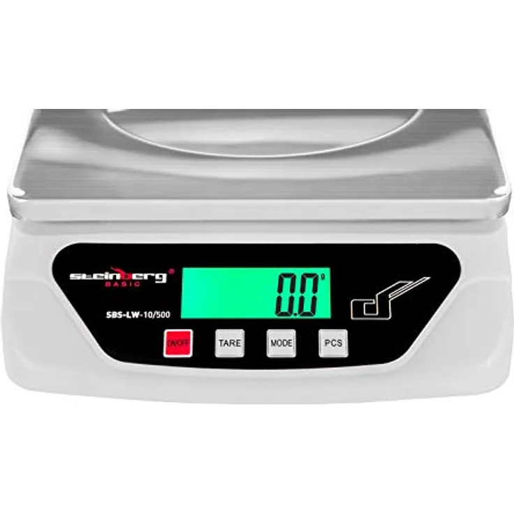 Steinberg Digitale Briefwaage Feinwaage Küchenwaage Grammwaage Edelstahl 1,5g - 10kg LCD, Küchenwaage, Rosa, Weiss – Bild 2