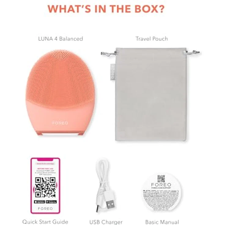 Foreo LUNA 4 Balanced Skin, Gesichtsreinigungs- und Massagegerät mit 16 einstellbaren Pulsationsmodi, USB-Aufladung, inkl. Reise-Etui – Bild 7