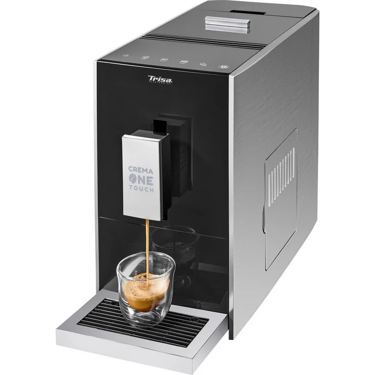 Trisa Kaffeevollautomat 6220.4212, 19-Bar-Drucksystem, Espresso, Lungo oder Americano, schwarz – Bild 1