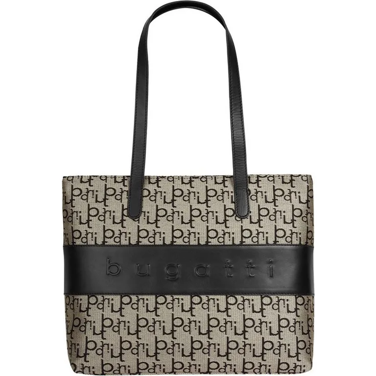 Bugatti Shopper ELEA, Polyester Einkaufstasche mit Logo-Prägung, rosa Innenfarbe