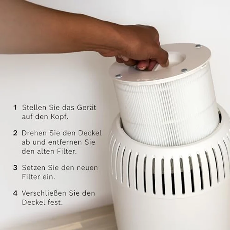 BOSCH Kombifilter 3-in-1 HEPA Filter mit Aktivkohlefilter, Zubehör für Luftreiniger Air 1000, effiziente Luftreinigung, langlebig und leicht zu wechseln – Bild 4