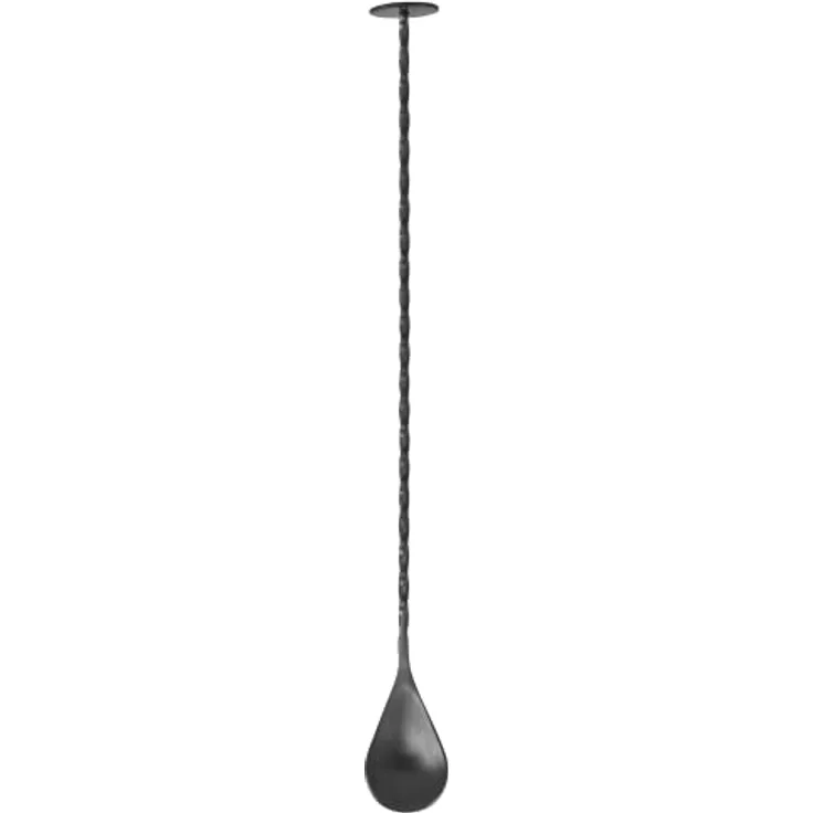 LURCH 240783 Barlöffel Disk für professionelles Rühren von Cocktails Edelstahl 29cm Smokey Grey