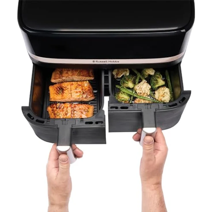 RUSSELL HOBBS SatisFryTM Dual Basket Heißluftfritteuse 27680-56, 2800 W, 9 Programme, 4,5 L, wenig oder kein Öl erforderlich – Bild 9
