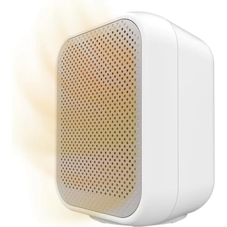 Cecotec ReadyWarm 1500 Max Ceramic White, Keramik-Tischheizgerät mit 1500W, regelbarem Thermostat, 3 Modi, 15m² Abdeckung, leichtem Design und dreifachem Sicherheitssystem