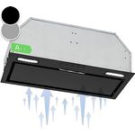 Klarstein Dunstabzugshaube 70cm, Abluft-Dunstabzugshaube mit Spülmaschinenfestem Aluminium Filter, Leise Abzugshaube für Abluft, 508 m³/h Luftstrom, Wandhauben mit LEDs, Dunstabzug zur Wandmontage