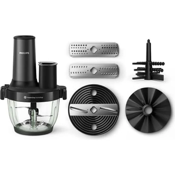 Philips HR1507/00 Chopper, Zerkleinerer mit 650 W Leistung, 2 Liter Schüssel, Edelstahlmesser, spülmaschinenfest – Bild 3