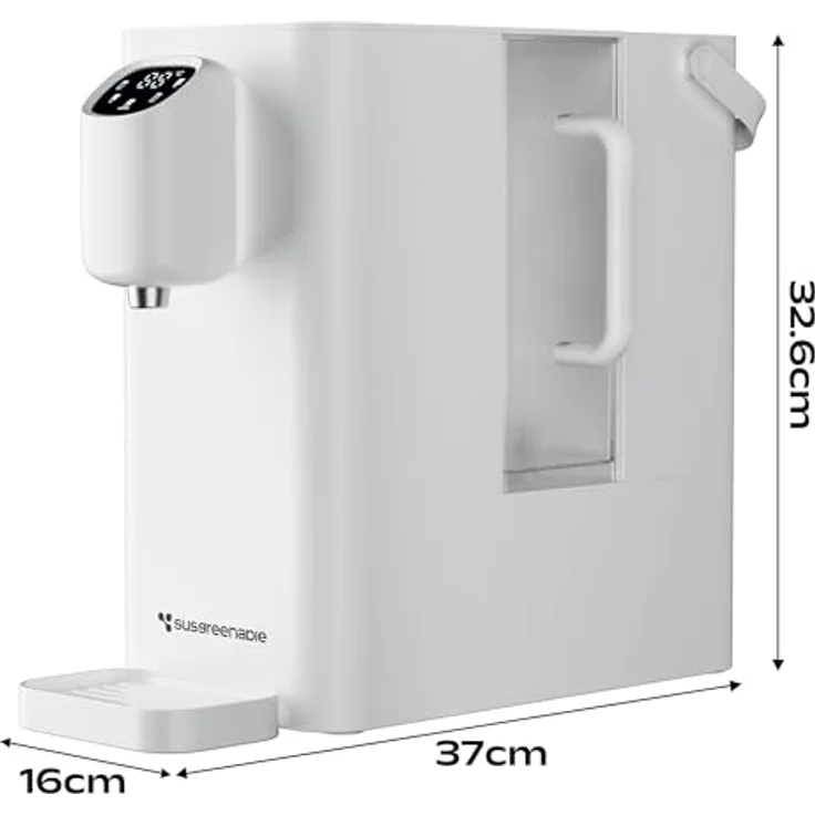 SUSGREENABLE Wasserfilter Umkehrosmoseanlage, 4-in-1 Filter mit 3:1 Rein zu Abfluss und installationsfreier Sofortheizung, SGIWDR04-W – Bild 10