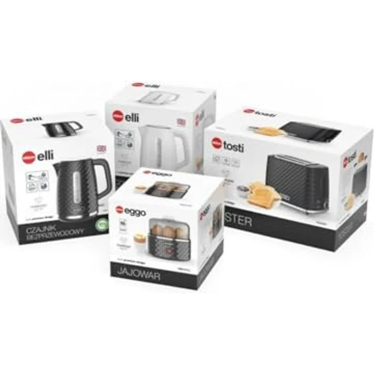 Eldom C280B ELLI Wasserkocher, 2200W, 1,7 l, Kontrollleuchte, rotierende Basis, Wasserstandsanzeige, Kunststoff, weiß – Bild 3