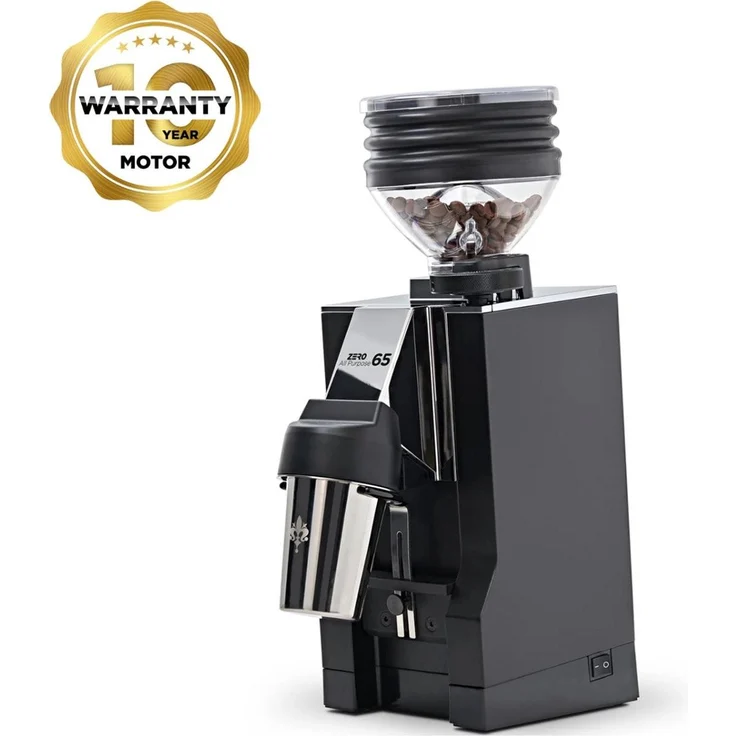 Eureka Mignon Zero All Purpose, Kaffeemühle mit 310-Watt-Motor, 65 mm Mahlscheiben, stufenloser Mahlgradeinstellung und Silent Technologie, Schwarz