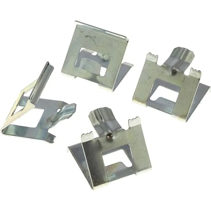 Whirlpool 4x Klemmfeder für Herd Kochfeld 481010420949, Edelstahl Befestigungsclips für Induktions- und Glaskeramikkochfelder