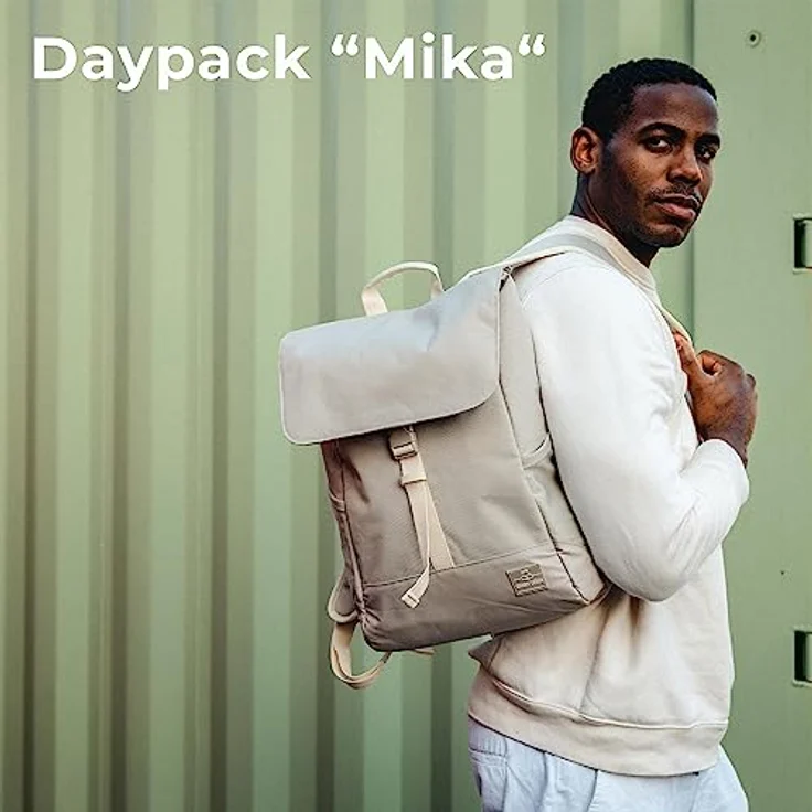 Johnny Urban Cityrucksack MIKA, Rolltop Laptop-Rucksack für Damen Herren, Flexibel erweiterbar, Wasserabweisend, Schwarz – Bild 3
