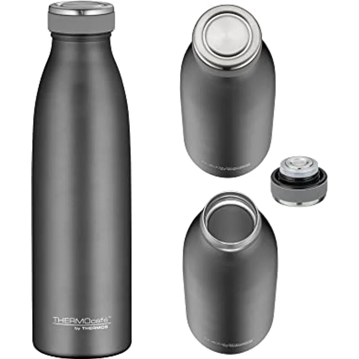 ThermoCafé by THERMOS 4067.234.050 Thermosflasche TC Bottle , Edelstahl Cool Grey 0,5 Liter, 12 Stunden heiß, 24 Stunden kalt, BPA-Free – Bild 3