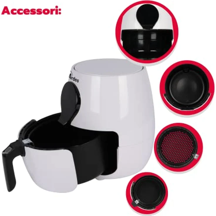 ARDES - ARAMFRY34 Heißluftfritteuse Fassungsvermögen 5 Liter Air Fryer Klein mit Touchscreen-Digitalanzeige und Timer 60 Minuten Technologie Rapid Air Modell Friggisaba Maxi – Bild 5