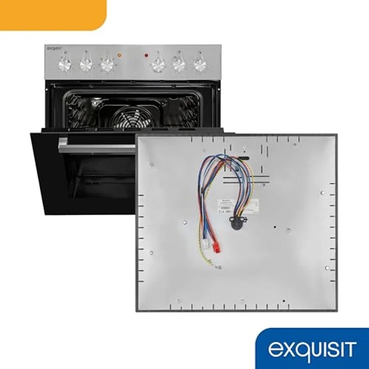 Exquisit Einbauherdset EHE 156-2.1 UBZ-Set | 59 l Garraumvolumen | 7 Backofenprogramme | Energieklasse A | Inoxlook Kochfeld mit Grill – Bild 5