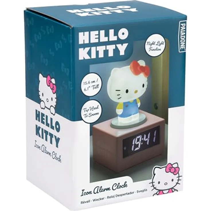 Paladone Hello-Kitty Kinderwecker, digitaler Wecker mit Nachtlicht und Musik, offizielles Sanrio Lizenzprodukt – Bild 5