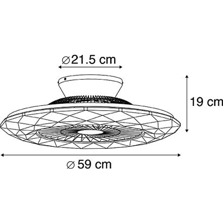 Qazqa - Design Deckenventilator mit beleuchtung silber inkl. LED mit dimmbarem Sterneffekt - Clima Dimmer I Dimmbar I Schlafzimmer - Kunststoff Rund - I LED – Bild 4