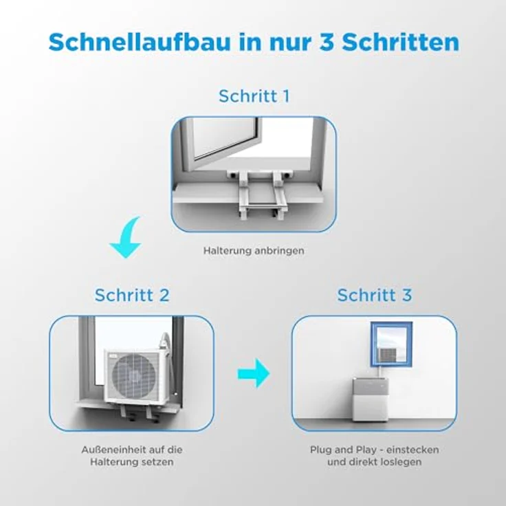 Midea Portasplit Klimaanlage, 4-in-1 Mobile Klimaanlage, Kühlen, Heizen, Entfeuchten, Ventilieren, A++/A+, 12000 BTU, 3,5kW, für Räume bis zu 42 m², leise 39 dB(A) im Silent-Modus – Bild 5