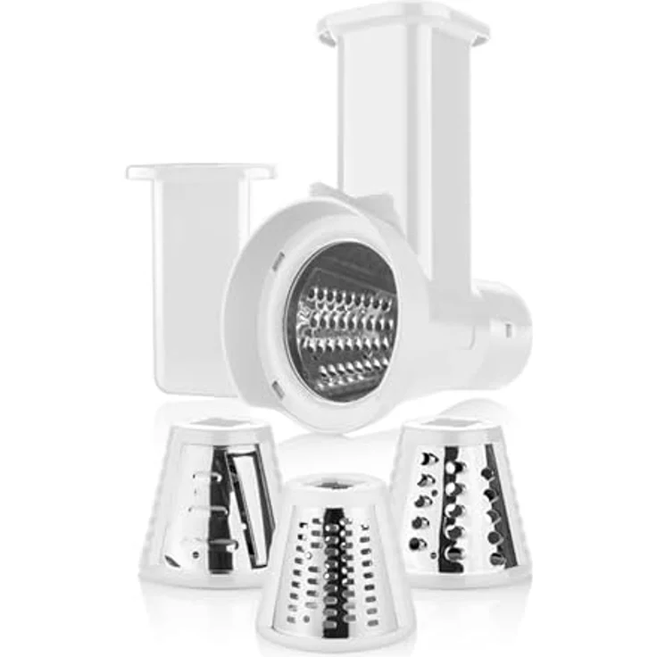 ETA Reibenaufsatz ETA002895090, 4 Trommelreiben mit Edelstahlklingen, spülmaschinengeeignet, weiss – Bild 1