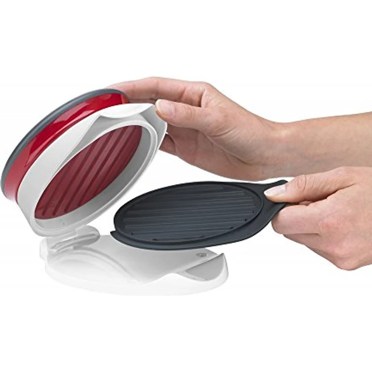 Zyliss Hamburger Presse Grillen, ABS, TPE, Edelstahl, Gummi, Grey, Red, White, Up to 1-2 lb Burger – Bild 4