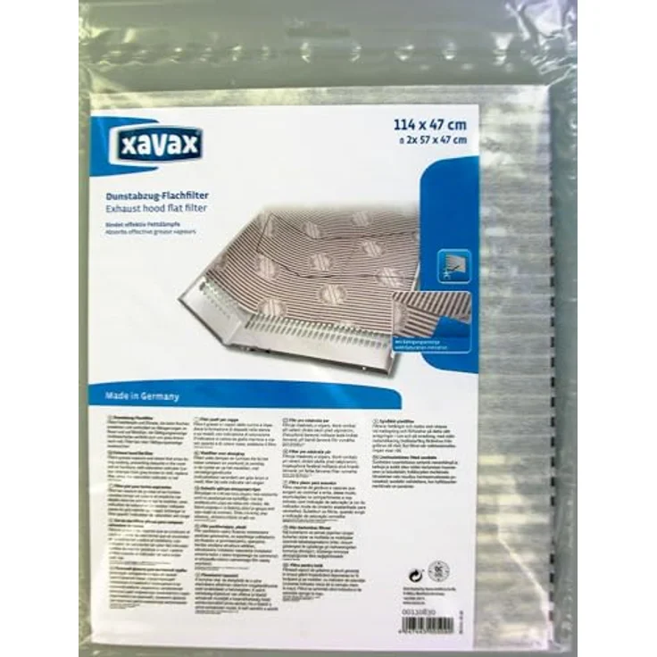 Xavax Universal Dunstabzug-Flachfilter mit Sättigungsanzeige, 2er Set, Individueller Zuschnitt, 47 x 57 cm – Bild 5