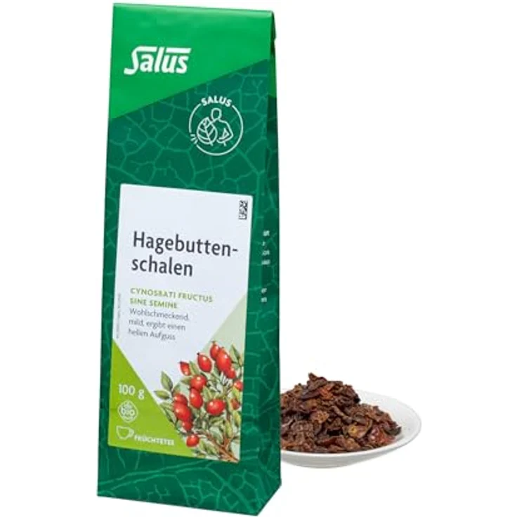 Salus HAGEBUTTENSCHALEN Früchtetee Bio, 100 g - aromatischer Teegenuss aus natürlichen Zutaten – Bild 1