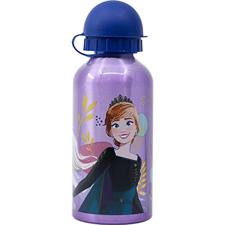 Stor Aluminium Trinkflasche für Kinder, 400 ml mit Kappe und beliebten Motiven, leicht und mehrfarbig – Bild 2