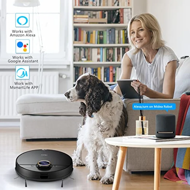 Midea M7 Pro Saugroboter mit Wischfunktion, 120 min Akkubetrieb, schwarz – Bild 6