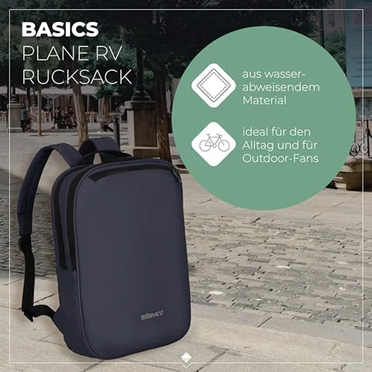 travelite Daypack BASICS Plane RV, Freizeitrucksack mit Laptopfach für Geräte bis 14", wasserabweisend, Sicherheitsfach, in trendigen Farben erhältlich – Bild 2