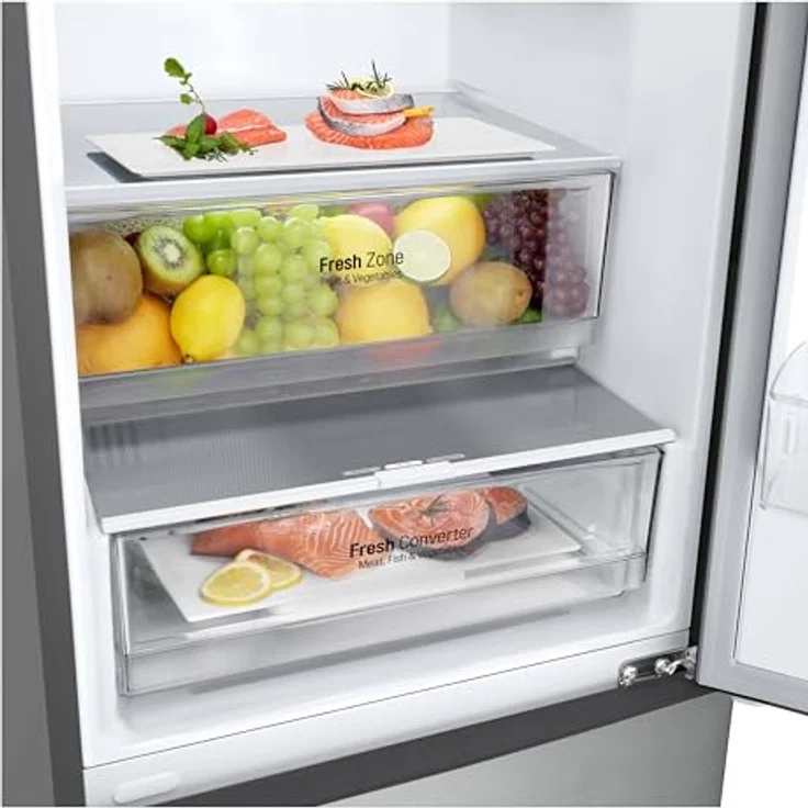 LG GBP52PYNBN Kühl-/Gefrierkombination, Klasse B, 384 Liter Kapazität, LINEARCooling, DoorCooling, Prime Silver – Bild 4