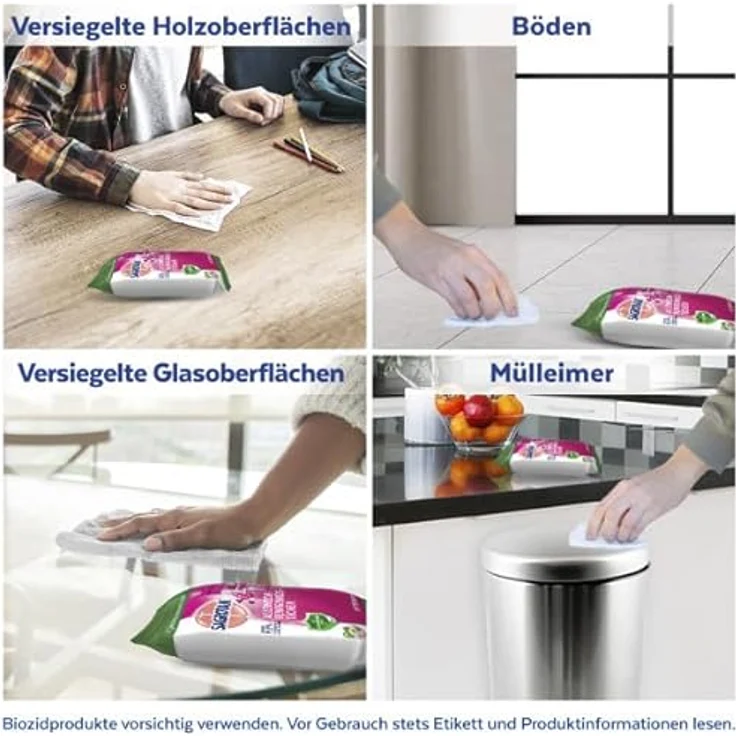 SAGROTAN Allzweck-Reinigungstücher Granatapfel & Limette – Bild 7