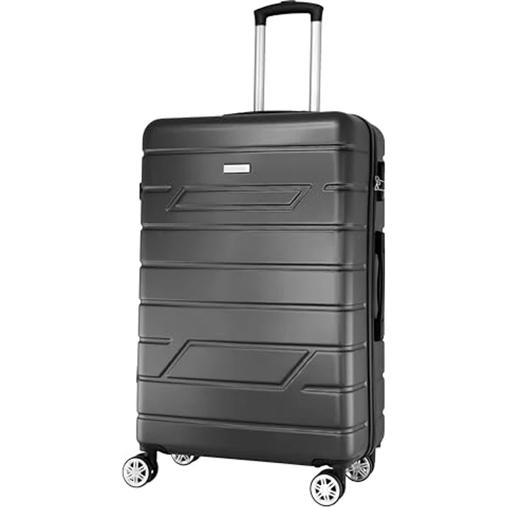 Nowi Bergamo 4 Rollen Kofferset 2-teilig, Grau, 96 l, XL - Robustes ABS-Material, durchdachte Innenausstattung, bequemer Teleskopgriff – Bild 7