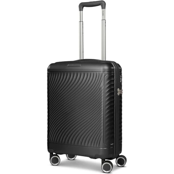 Picard Vienna Kabinentrolley S, 54 cm, 4 Rollen, schwarz, 100% Polypropylen – Bild 1