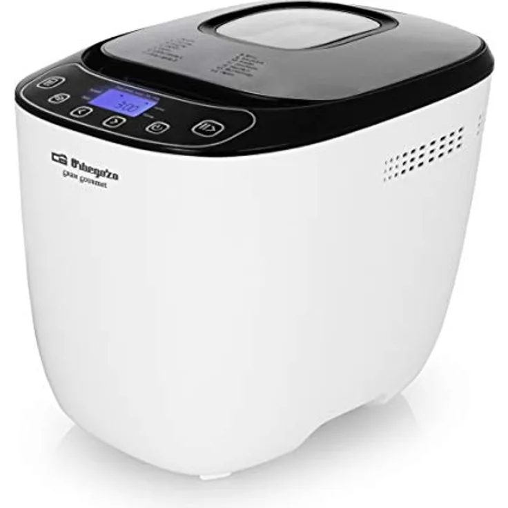 Orbegozo MHP 3500 Automatischer Brotbackautomat / 12 vorkonfigurierte Programme/Timer/LCD-Display/Antihaftbehälter/inkl. Rezeptbuch / 550 Watt